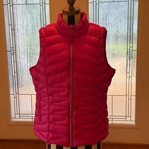 Tangerine Women's Down Puffer Vest 2XL Pink Packable Lightweight Warm